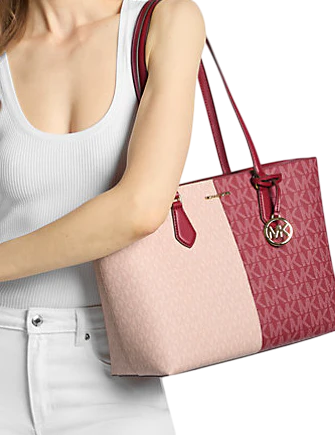 Michael Michael Kors Sheila Large Two-Tone Signature Logo Tote Bag