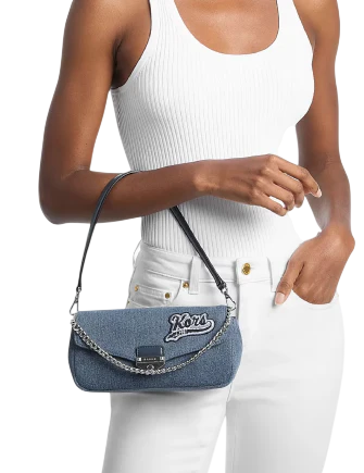 Michael Michael Kors Soho Small Embellished Denim Convertible Crossbody Bag