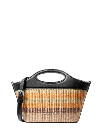 Michael Michael Kors Tatum Small Striped Woven Crossbody Bag