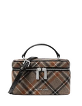 Michael Michael Kors Vivi Small Plaid Print Wool Blend Vanity Crossbody Bag