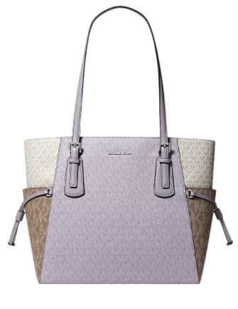 Michael Michael Kors Voyager Large Color-Block Signature Logo Tote Bag