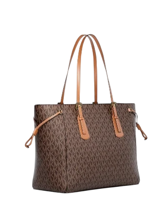 Michael Michael Kors Voyager Large Signature Logo Top-Zip Tote Bag