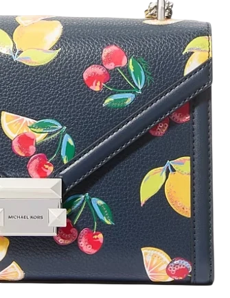 Michael Michael Whitney Medium Sequined Fruit Print Shoulder Bag