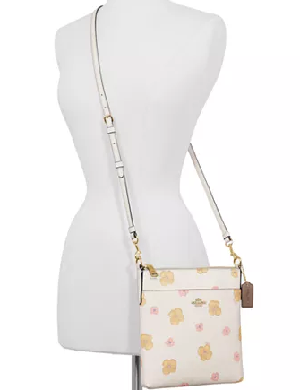 Coach Pansy Print Mini Kitt Crossbody