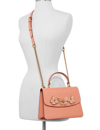 Coach Parker Butterfly Appliqué Leather Satchel
