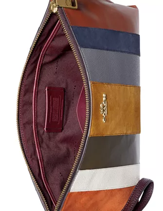 Coach Patchwork Stripes Large Charlie Pouch