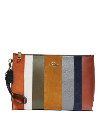 Coach Patchwork Stripes Large Charlie Pouch
