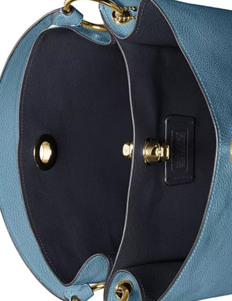Coach Polished Pebble Leather Charlie Bucket Crossbody
