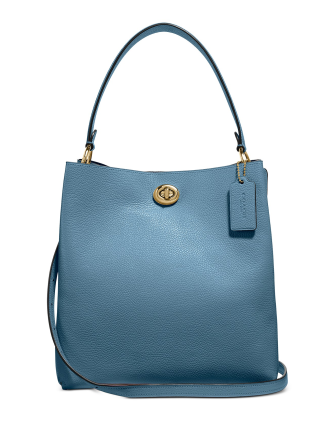 Coach Polished Pebble Leather Charlie Bucket Crossbody
