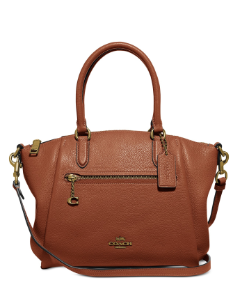 Coach Polished Pebble Leather Elise Small Satchel