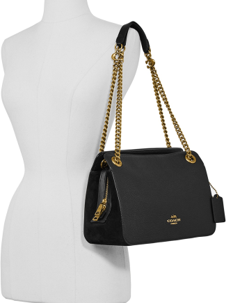 Coach Polished Pebble Leather Bryant Convertible Carryall Satchel