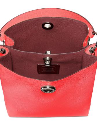 Coach Polished Pebble Leather Charlie Bucket Crossbody