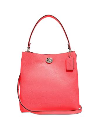 Coach Polished Pebble Leather Charlie Bucket Crossbody
