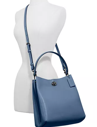 Coach Polished Pebble Leather Charlie Bucket Crossbody