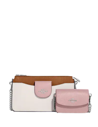 Coach Poppy Crossbody With Card Case In Colorblock