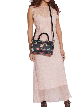 Coach Rowan Satchel With Dreamy Land Floral Print