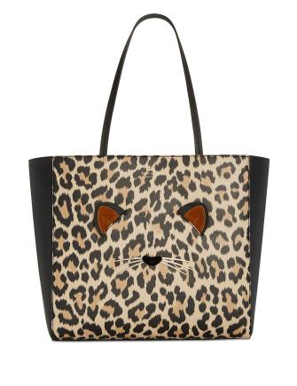 Kate Spade New York Run Wild Leopard Hallie Medium Tote