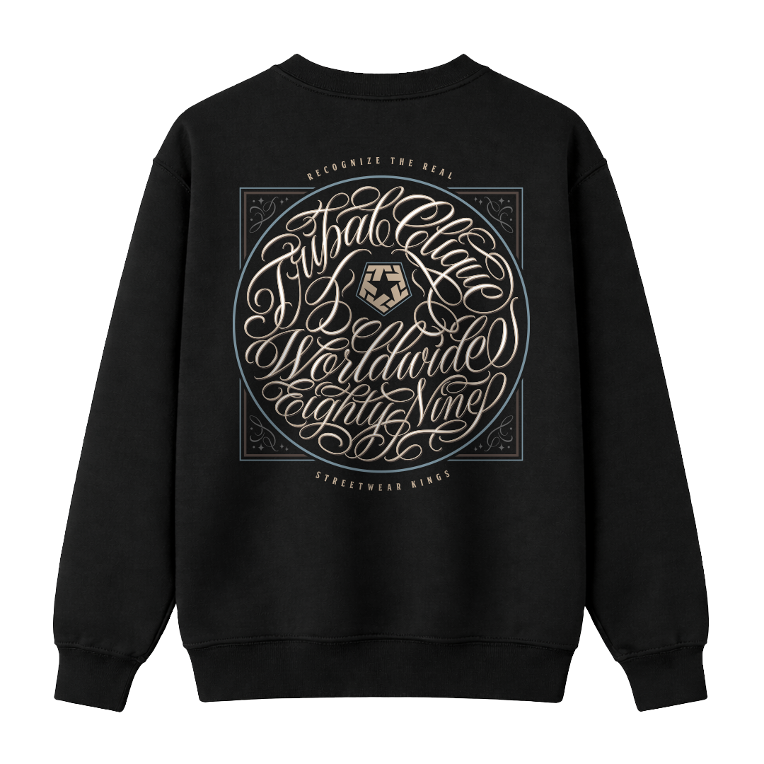 STAMP - Black Crewneck