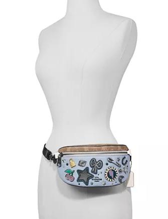Coach Souvenir Pins Leather Belt Bag