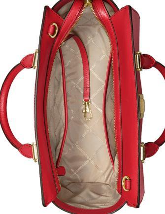 Michael Michael Kors Sylvia Crossgrain Leather Top Zip Satchel
