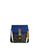 Coach Track Small Flap Crossbody In Colorblock Signature Canvas
