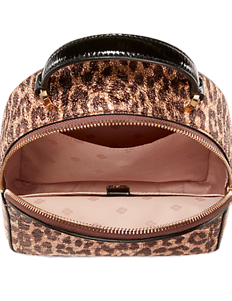 Kate Spade New York Amelia Metallic Leopard Mini Convertible Backpack