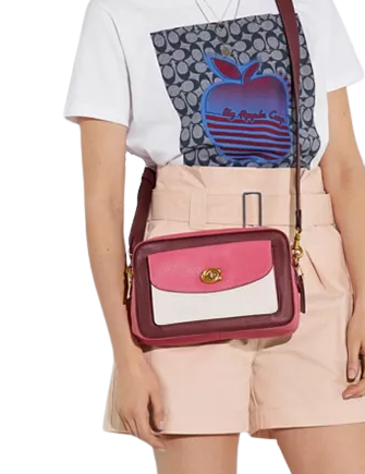 Coach Cassie Colorblock Leather Camera Bag