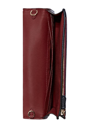 Coach Anna Foldover Clutch Crossbody In Signature Jacquard With Stripe