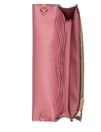 Coach Anna Foldover Clutch Crossbody In Signature Jacquard With Stripes