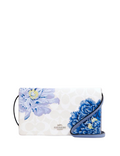 Coach Anna Foldover Crossbody Clutch In Signature Canvas With Kaffe Fassett Print
