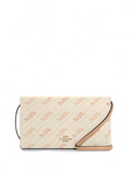 Coach Anna Foldover Crossbody Clutch With Horse And Carriage Dot Print