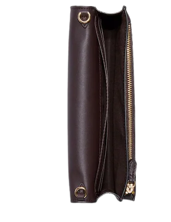 Coach Anna Foldover Crossbody Clutch With Leopard Print