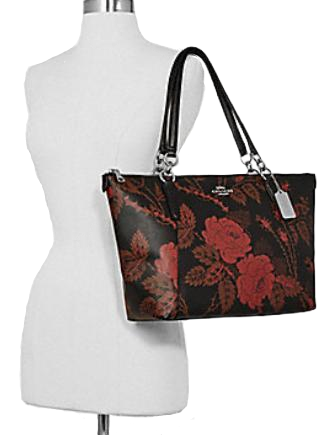 Coach Ava Tote With Thorn Roses Print