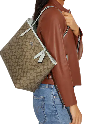Coach City Tote In Signature Canvas