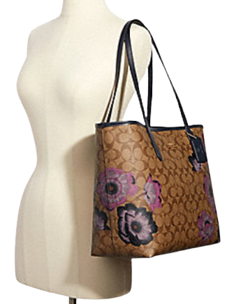Coach City Tote in Signature Canvas With Kaffe Fassett Print