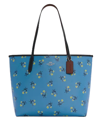 Coach City Tote With Floral Bow Print
