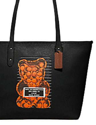 Coach City Zip Tote With Vandal Gummy Bear