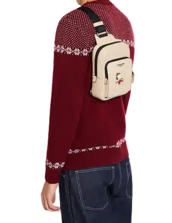 Coach X Peanuts Track Pack 14 With Snoopy Motif