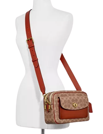 Coach Coated Canvas Signature Cassie Camera Bag
