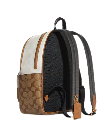 Coach Court Backpack In Blocked Signature Canvas