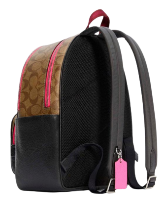 Coach Court Backpack In Signature Canvas With Vintage Rose Print