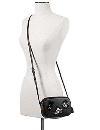 Coach Crossbody Pouch in Glove Calf Leather With Mickey Patches