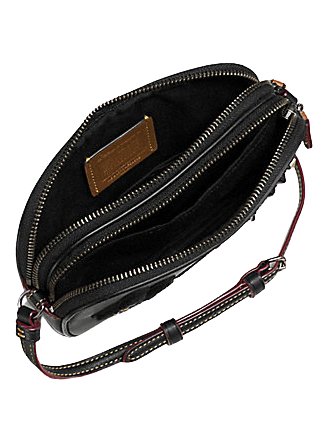 Coach Crossbody Pouch in Glove Calf Leather With Mickey Patches