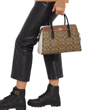 Coach Darcie Carryall In Colorblock Signature Canvas
