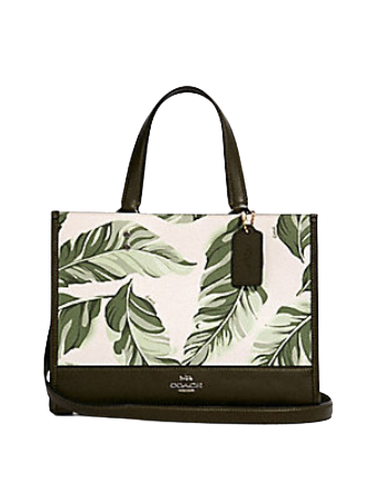 Coach Dempsey Carryall With Banana Leaves Print