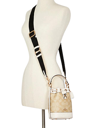 Coach Dempsey Drawstring Bucket 15 In Signature Canvas