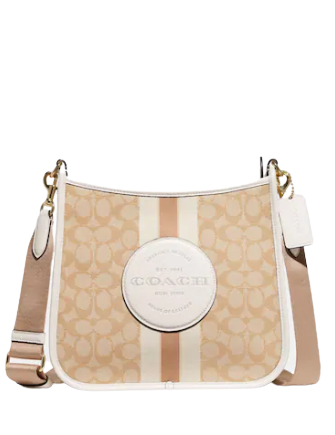 Coach Dempsey File Bag In Signature Jacquard With Stripe And Coach Patch