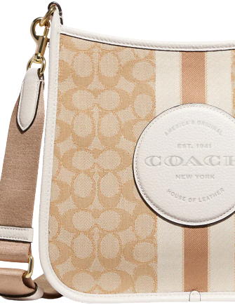 Coach Dempsey File Bag In Signature Jacquard With Stripe And Coach Patch