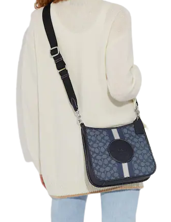 Coach Dempsey File Bag In Signature Jacquard With Stripe And Coach Patch