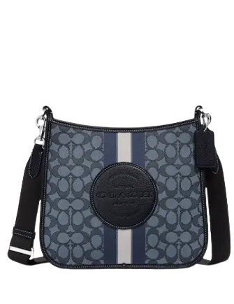 Coach Dempsey File Bag In Signature Jacquard With Stripe And Coach Patch
